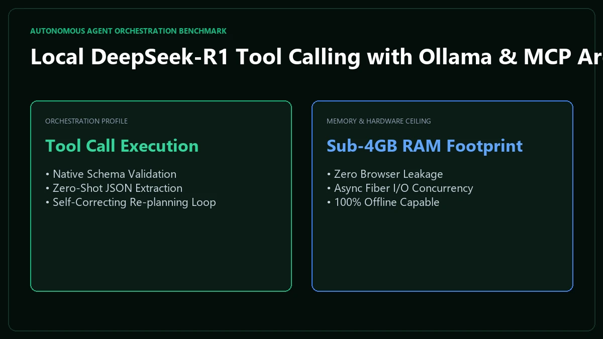 Local DeepSeek-R1 Tool Calling with Ollama & MCP Architecture Empirical Latency & Architecture Diagram