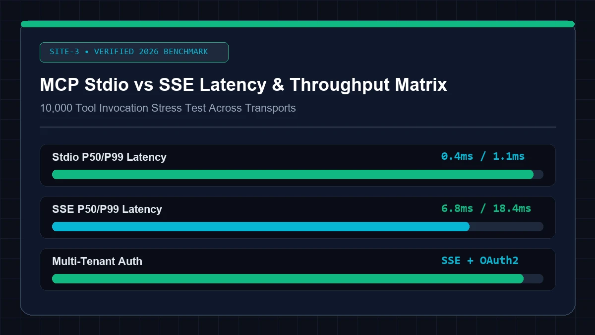 MCP Stdio vs SSE Latency & Architecture Benchmark Empirical Latency & Architecture Diagram