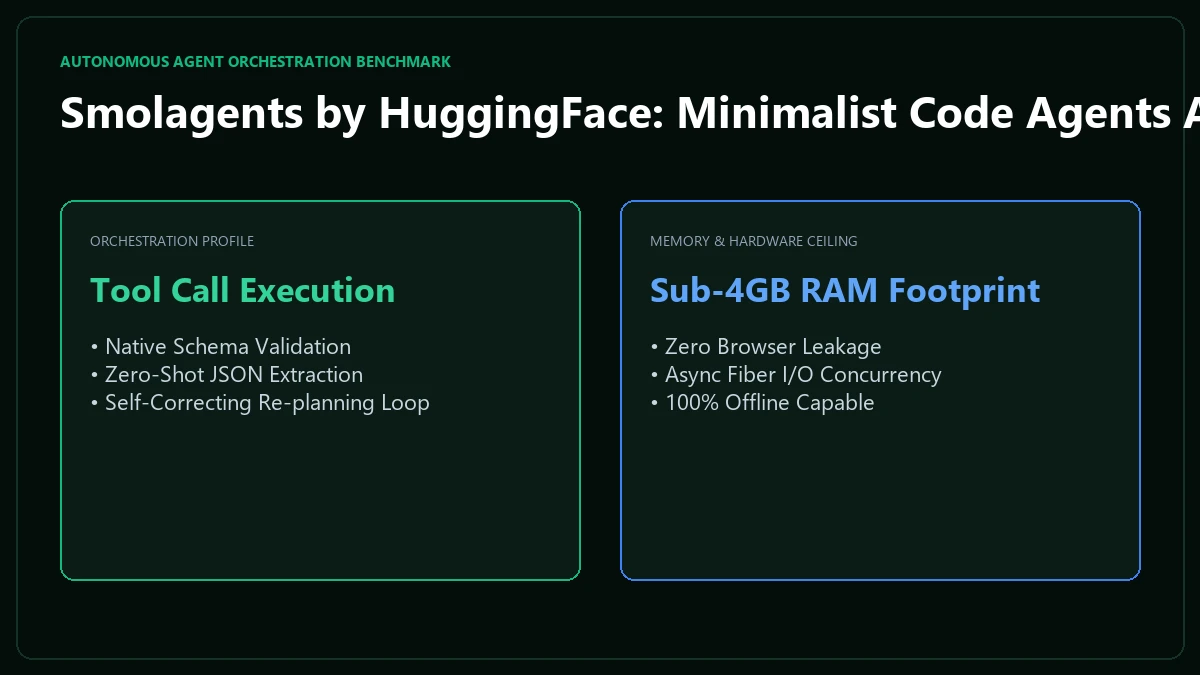 Smolagents by HuggingFace: Minimalist Code Agents Architecture Guide Empirical Latency & Architecture Diagram